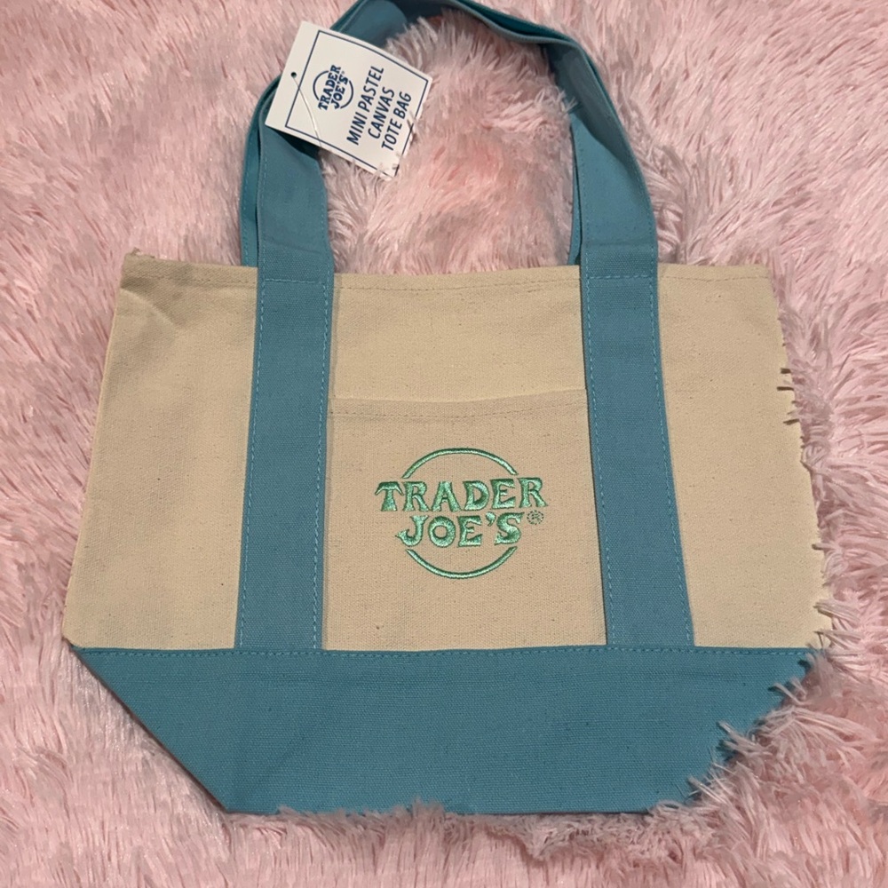 Trader Joe’s Pastel Blue Small Tote Bag